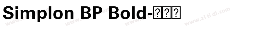 Simplon BP Bold字体转换 Simplon BP Bold字体转换